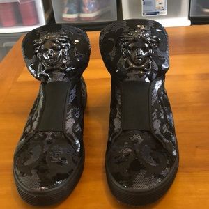 Men’s Versace Palazzo Barocco Sequin high top